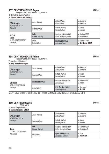 Fohlenschaukatalog Warmblut 2018