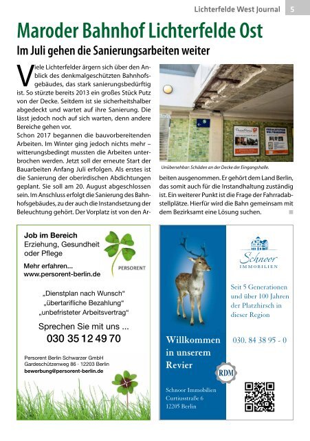 Lichterfelde West Journal Jun/Jul 2018