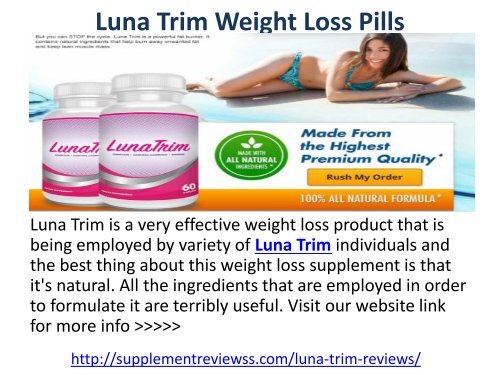 Luna Trim Weight Loss Pills