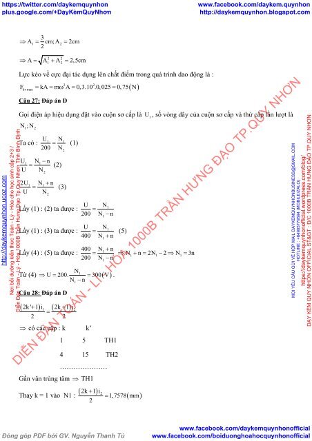 Tuyển tập đề thi thử THPT Quốc gia 2018 Môn Vật Lý Các trường THPT Cả nước CÓ ĐÁP ÁN + GIẢI CHI TIẾT (Lần 3) [DC29052018]