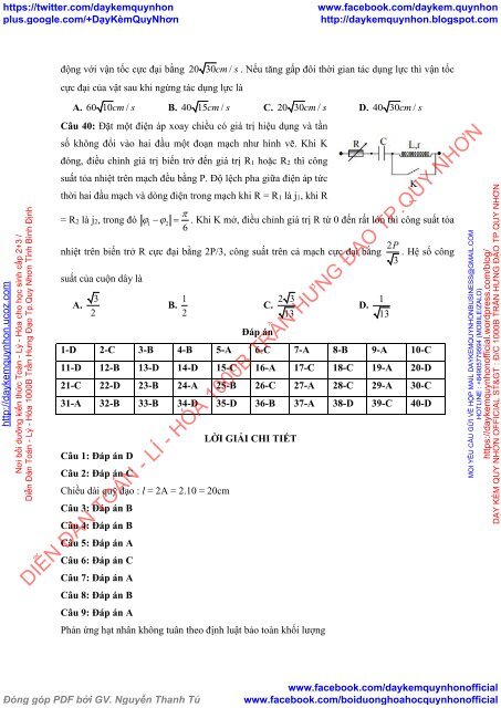 Tuyển tập đề thi thử THPT Quốc gia 2018 Môn Vật Lý Các trường THPT Cả nước CÓ ĐÁP ÁN + GIẢI CHI TIẾT (Lần 3) [DC29052018]