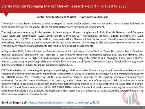 Sterile Medical Packaging Market Research Report - Forecast to 2021