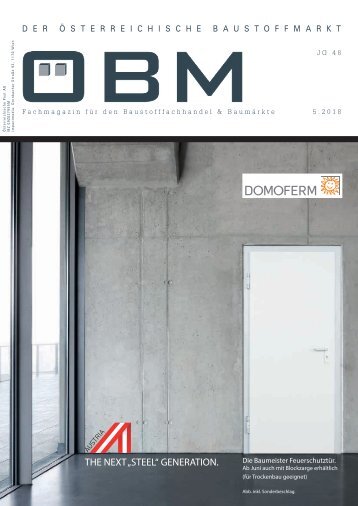 2018-5 OEBM Der Österreichische Baustoffmarkt - DOMOFERM The Next Steel Generation