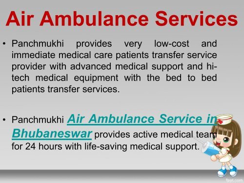 Panchmukhi serves Air Ambulance Service in Bhopal and Bhubaneswar