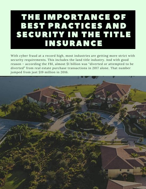 The Importance of Best Practices and Security in the Title Insurance (1)