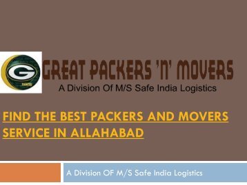 Find the best Packers and Movers service in Allahabad