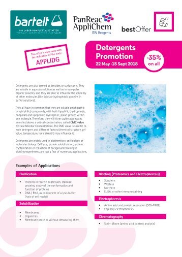 PanReac AppliChem Detergents Aktion Bartelt