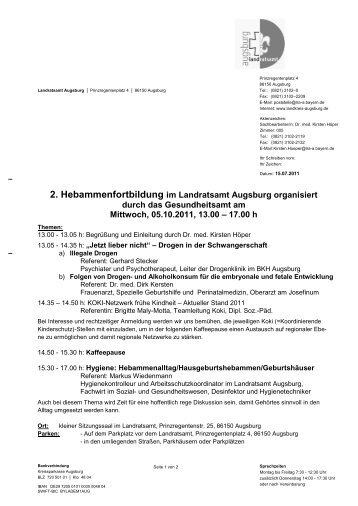 2. Hebammenfortbildung im Landratsamt Augsburg organisiert ...