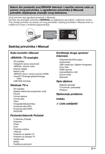 Sony KDL-40NX725 - KDL-40NX725 Consignes d&rsquo;utilisation Croate