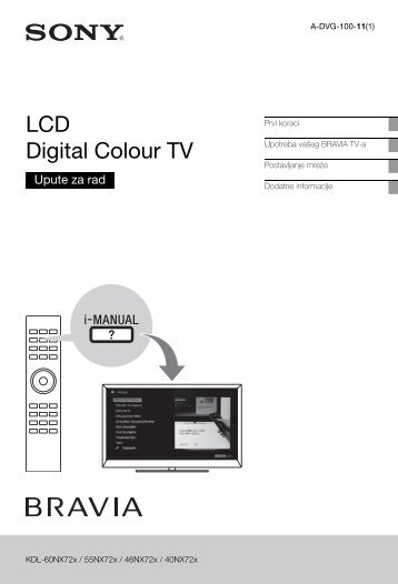 Sony KDL-40NX725 - KDL-40NX725 Consignes dâutilisation Croate