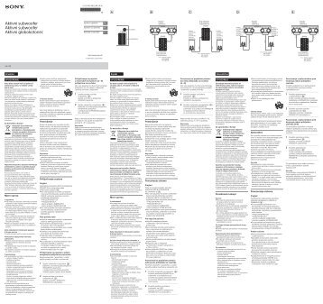 Sony SA-CS9 - SA-CS9 Consignes dâutilisation Croate