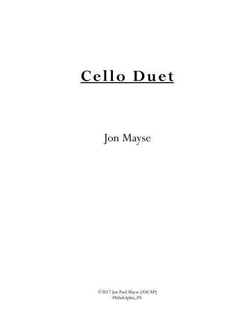 Cello Duet