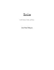 Trio for Clarinet, Violin, and Piano