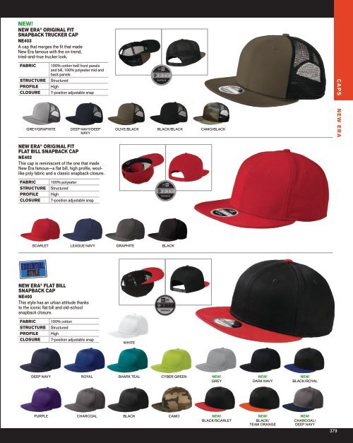 Apparel, Bags & Caps