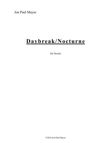 Mayse, Jon Daybreak-Nocturne