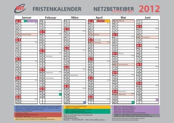 fristenkalender netzbetreiber - BET Aachen