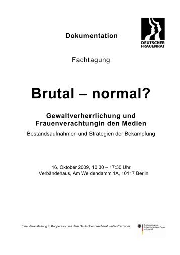 Brutal â normal? Gewaltverherrlichung - BFBM