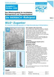 BiLO®-Zuganker - BiERBACH GmbH & Co. KG Befestigungstechnik