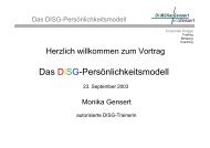 Das DISG-Persönlichkeitsmodell - BFBM