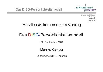 Das DISG-Persönlichkeitsmodell - BFBM