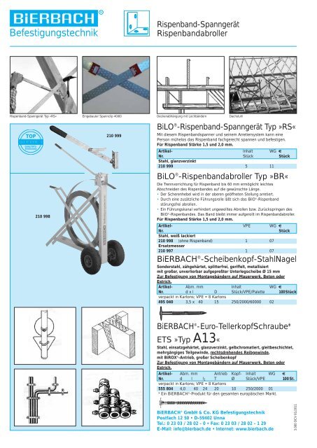 mit Handschutz - BiERBACH GmbH & Co. KG Befestigungstechnik