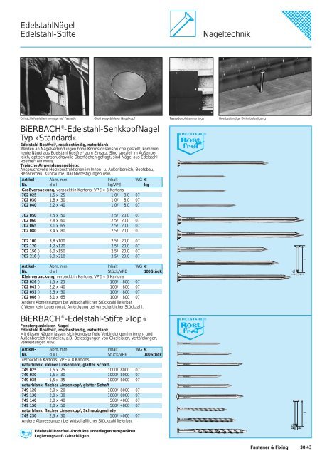 Nagel- technik Fastener + Fixing - BiERBACH GmbH & Co. KG ...