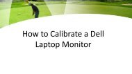 How to Calibrate a Dell Laptop Monitor?