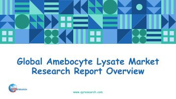Global Amebocyte Lysate Market Research Report Overview