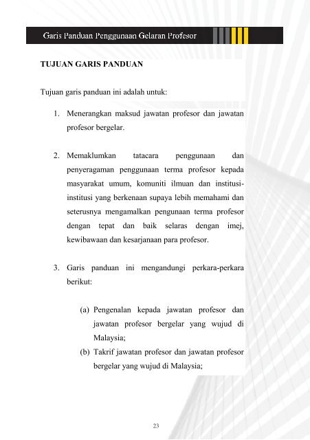 Garis Panduan Penggunaan Gelaran Profesor - Bahasa