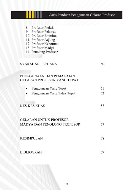 Garis Panduan Penggunaan Gelaran Profesor - Bahasa