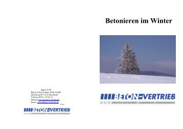 Betonieren im Winter - Beton-Vertrieb Bonn-Köln GmbH