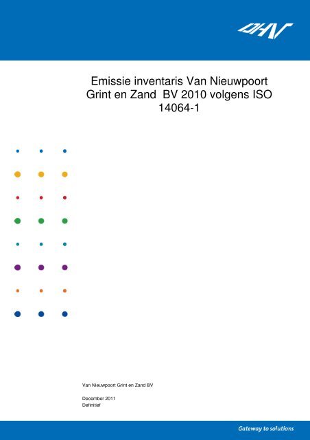 Emissie inventaris Van Nieuwpoort Grint en Zand BV ... - Betonson