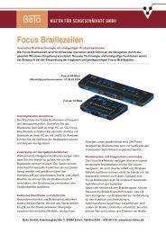Focus Braillezeilen - BeTa