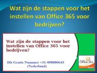 Wat zijn de stappen voor het instellen van Office 365 voor bedrijven