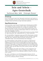 Sein und Schein - Agro-Gentechnik - Bäuerliche ...