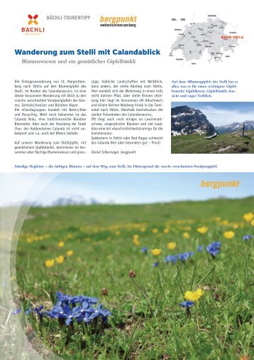 Tourentipp 05.2018 - Wanderung zum Stelli mit Calandablick