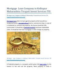 Mortgage--Loan-Company-in-Kolhapur-Maharashtra-Tirupati-Invest-Services-TIS
