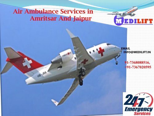 Quick Booking Advanced and Hi-Tech Medical ICU Air Ambulance Services in Amritsar 