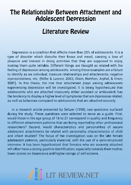 Thesis Literature Review Sample