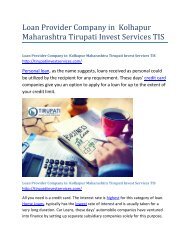 Loan-Provider-Company-in-Kolhapur-Maharasthra-Tirupati-Invest-Services-TIS