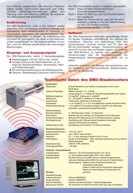 Monitore In-situ LaserGas - Bernt GmbH