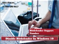 Disable Bitdefender In Windows 10 Call 1800-690-9617
