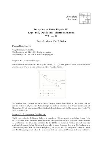 Integrierter Kurs Physik III Exp.-Teil, Optik und Thermodynamik WS ...