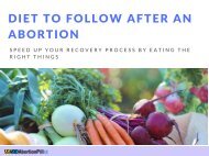 Diet to follow after an abortion