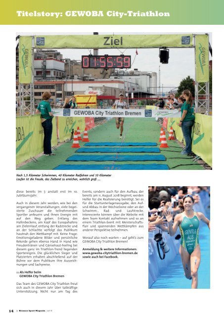 BREMER SPORT Magazin | Juni 2018