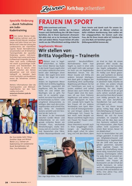 BREMER SPORT Magazin | Juni 2018