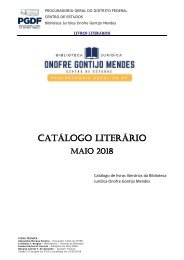 Catálogo Literário - Biblioteca Onofre Gontijo Mendes