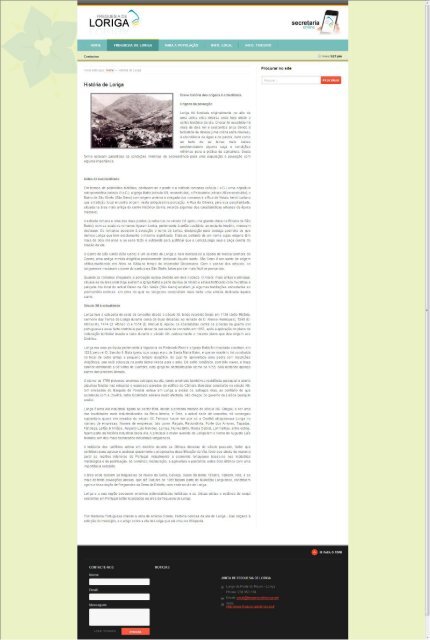 História concisa de Loriga pelo historiador António Conde no site da Junta de Freguesia de Loriga 
