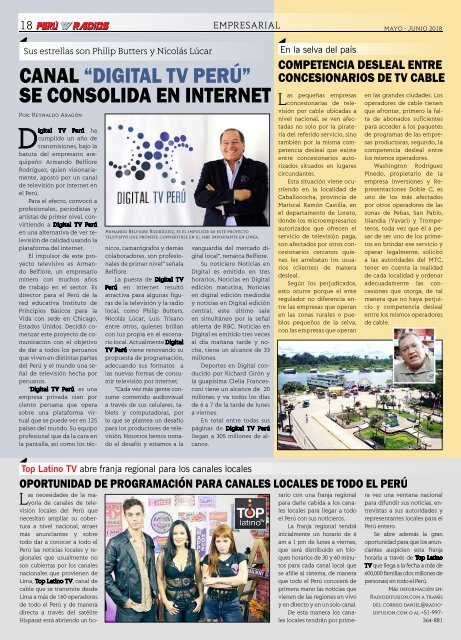 REVISTA PERÚ TV RADIOS MAY - JUN 2018