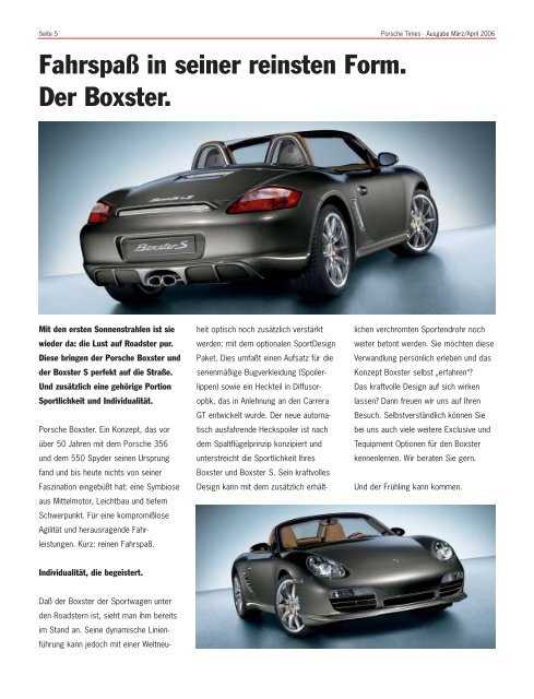 Ausgabe Mrz/Apr 2006 - Porsche Zentrum Olympiapark